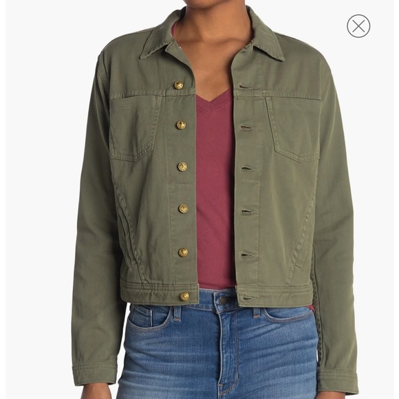 L’Agence Jean jacket Celine Collared Utility Jacket Juniper size Small - Picture 2 of 5